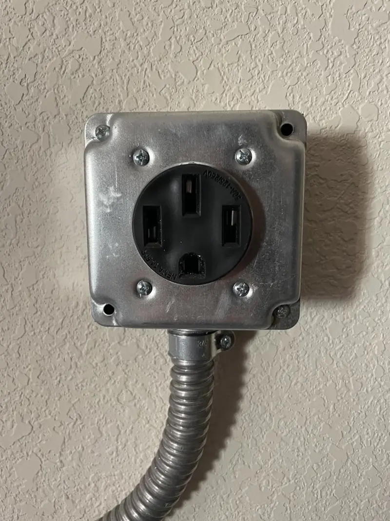NEMA 14-50 outlet installed for Electrical Panel Upgrade in Fort Hood